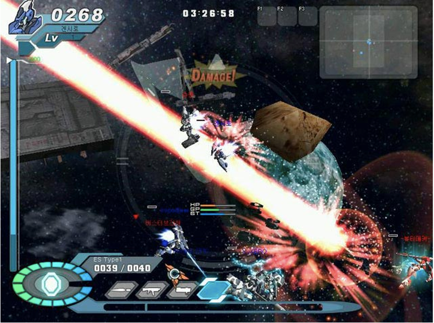 Example of a large visible laser effect used to mask synchronization error